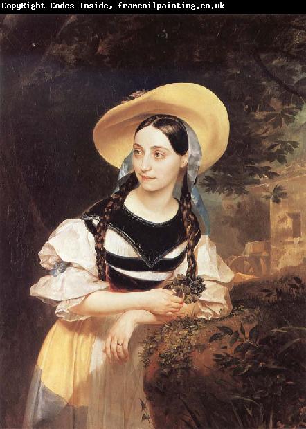Karl Briullov Portrait of Fanni Persiani-Tachnardi as Amina in bellini-s opera la sonnabula